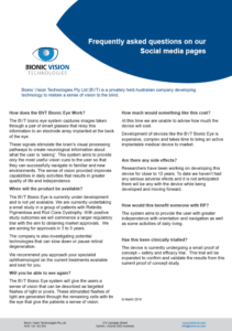FAQ's on our social media channels